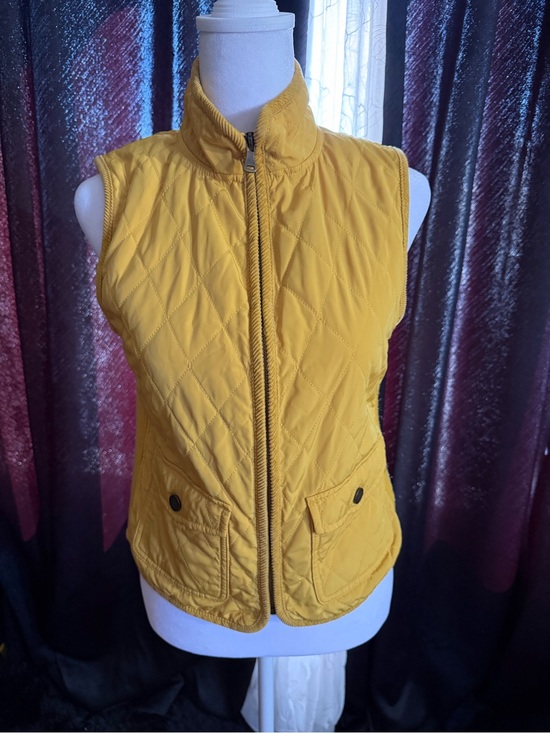 Talbots Jackets & Blazers - Talbots Mustard Yellow Quilted Sleeveless Vest